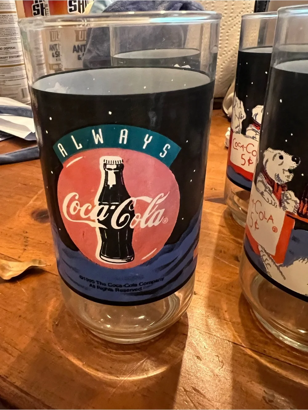 Collectible Coca Cola glasses, set of 6